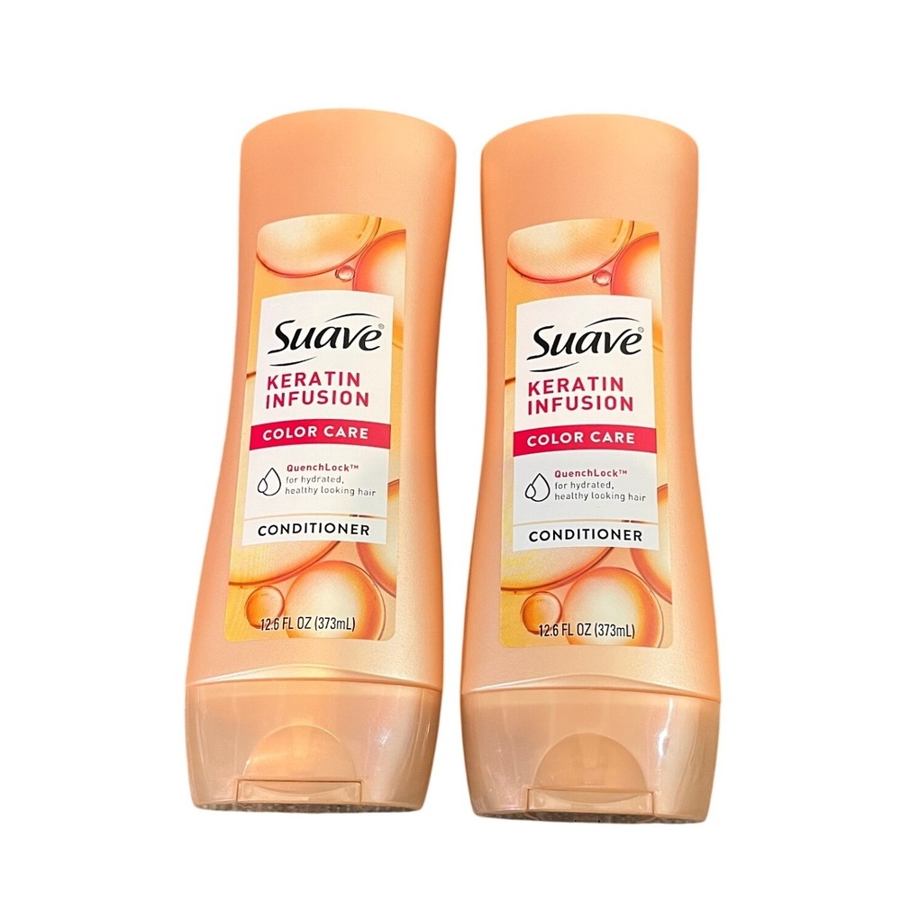 Suave Keratin Infusion Conditioner Unisex 12.6oz Peach Color Care 2 Pack